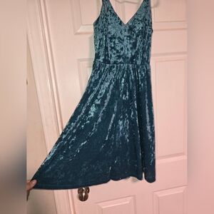 Wild Fable Teal Velvet Dress